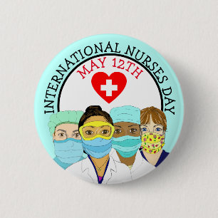 Badge Rond 5 Cm Journée internationale des infirmières et infirmie