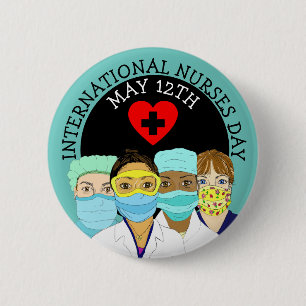 Badge Rond 5 Cm Journée internationale des infirmières et infirmie