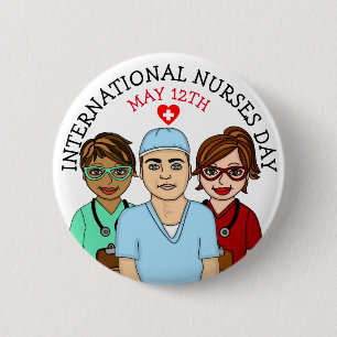 Badge Rond 5 Cm Journée internationale des infirmières et infirmie