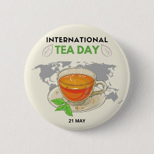 Badge Rond 5 Cm Journée internationale du thé
