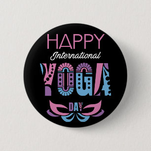 Badge Rond 5 Cm Journée internationale du yoga