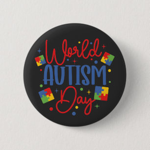 Badge Rond 5 Cm Journée mondiale de sensibilisation à l'autisme Pi