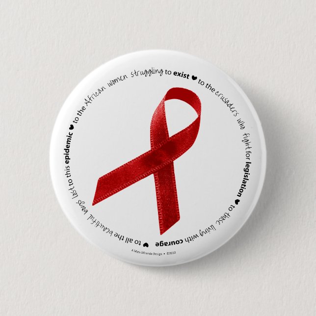Badge Rond 5 Cm Journée mondiale du sida, 2010 (Devant)