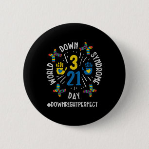 Badge Rond 5 Cm Journée mondiale du syndrome de Down 321 Sensibili