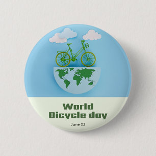 Badge Rond 5 Cm Journée mondiale du vélo