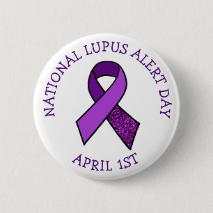 Badge Rond 5 Cm Journée nationale d'alerte Lupus 1er avril Bouton 
