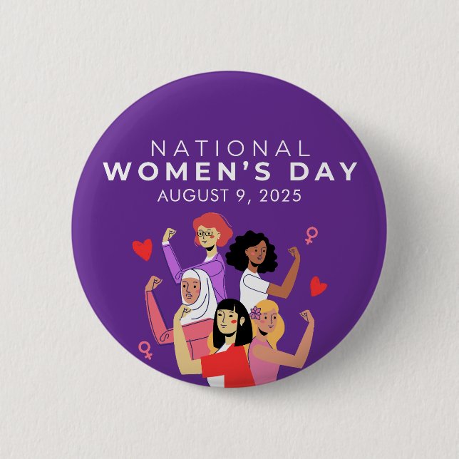 Badge Rond 5 Cm Journée nationale de la femme (Devant)