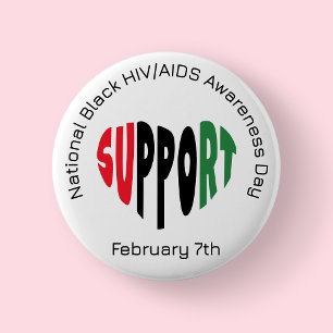 Badge Rond 5 Cm Journée nationale de sensibilisation au VIH/sida c