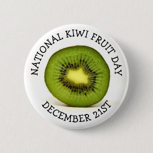Badge Rond 5 Cm Journée nationale des fruits de Kiwi