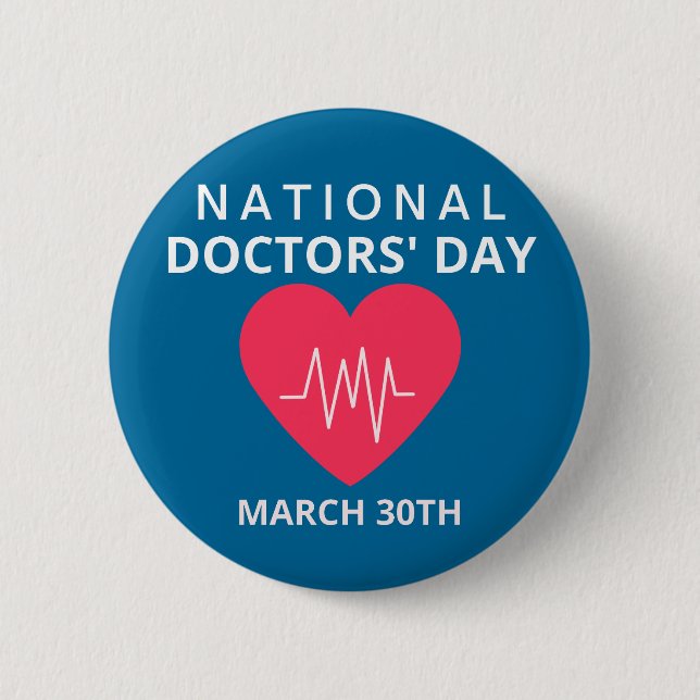 Badge Rond 5 Cm Journée nationale des médecins (Devant)