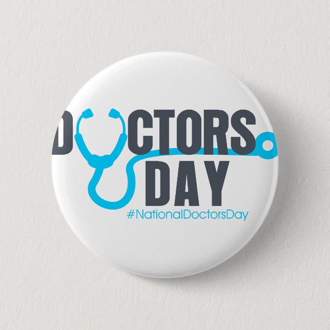 Badge Rond 5 Cm Journée nationale des médecins (Devant)