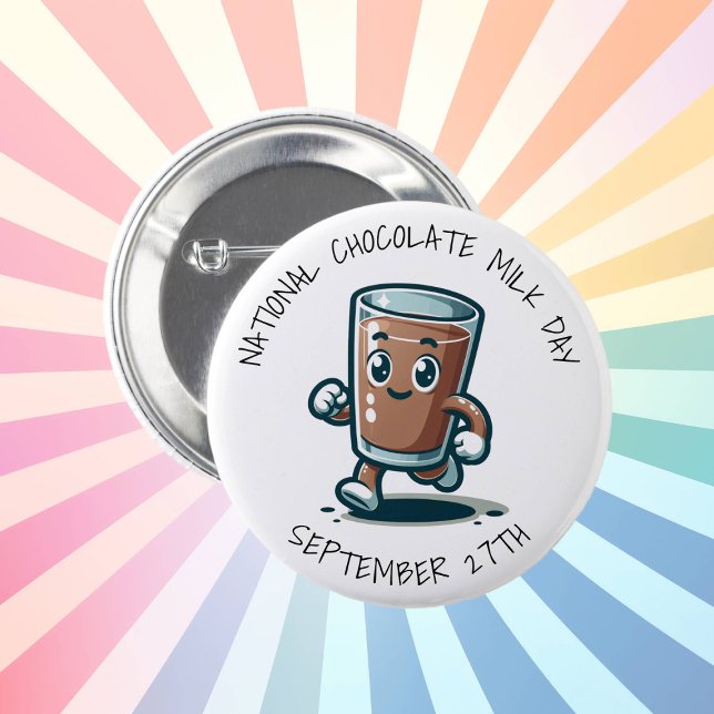 Badge Rond 5 Cm Journée nationale du lait au chocolat (Créateur téléchargé)