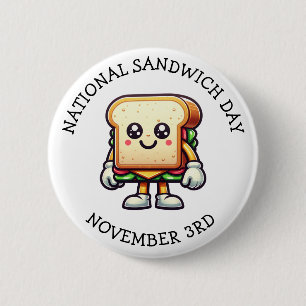 Badge Rond 5 Cm Journée nationale du sandwich   3 novembre