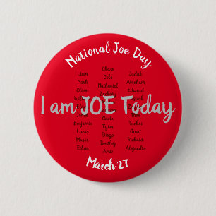 Badge Rond 5 Cm Journée nationale Joe, 27 mars 6 Cm Insigne rond