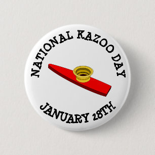 Badge Rond 5 Cm Journée nationale Kazoo 28 janvier Bouton