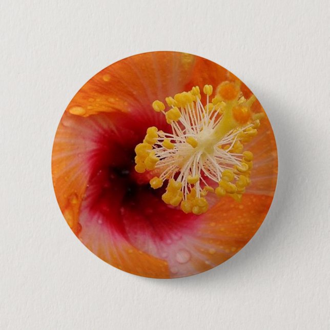 Badge Rond 5 Cm Journée tropicale pluvieuse (Devant)