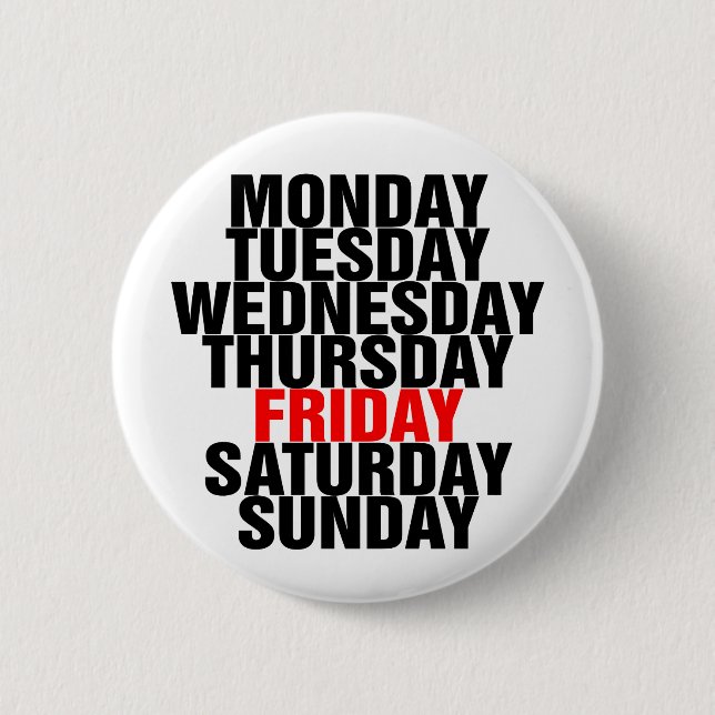 Badge Rond 5 Cm Jours de la semaine (Devant)