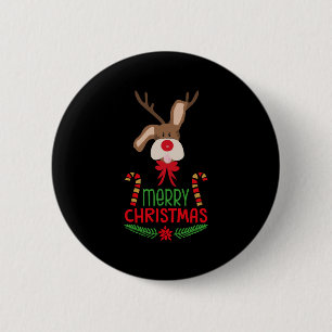 Badge Rond 5 Cm Joyeuse chemise de Noël, Rudolph-Noël