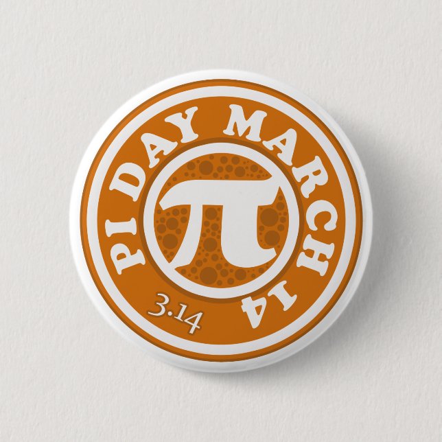 Badge Rond 5 Cm Joyeuse fête du Pi 14 mars (Devant)
