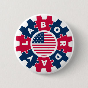 Badge Rond 5 Cm Joyeuse fête du Travail amusante