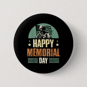 Badge Rond 5 Cm Joyeuse Journée commémorative Vétéran combat milit