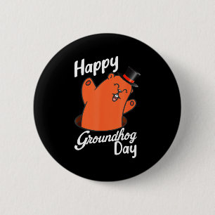 Badge Rond 5 Cm Joyeuse journée de la marmotte drôle woodchuck &am