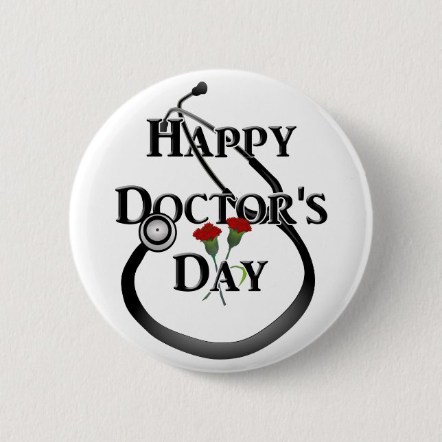 Badge Rond 5 Cm Joyeuse journée du Docteur (Devant)