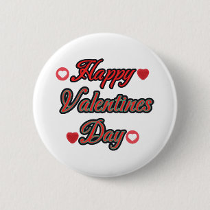 Badge Rond 5 Cm Joyeuse Saint-Valentin pour le cadeau