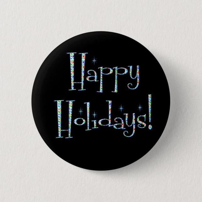 Badge Rond 5 Cm Joyeuses fêtes (Devant)