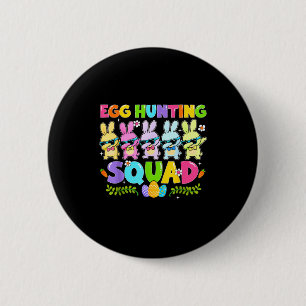 Badge Rond 5 Cm Joyeuses Pâques lapin équipe de chasse aux œufs ga
