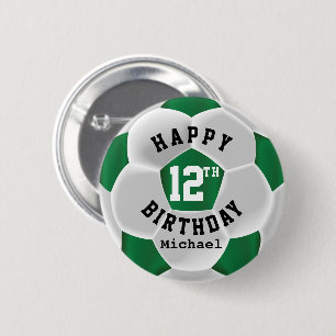 Badge Rond 5 Cm Joyeux 00th anniversaire - ballon de football