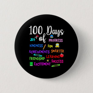 Badge Rond 5 Cm Joyeux 100 jours d'école enseignant enfant garçon