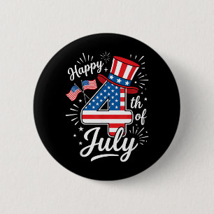 Badge Rond 5 Cm Joyeux 4 juillet