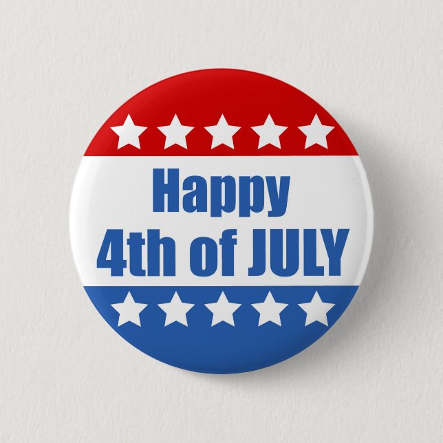Badge Rond 5 Cm Joyeux 4 juillet (Devant)