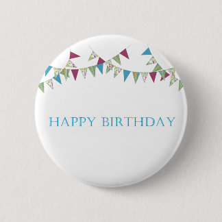 Badge Rond 5 Cm Joyeux anniversaire - bleu