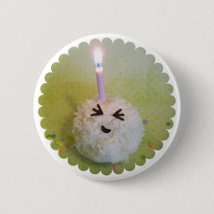Badge Rond 5 Cm Joyeux anniversaire Onigiri - bouton