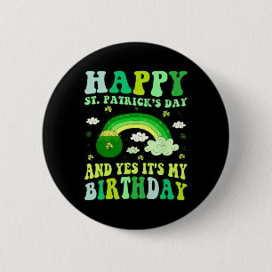 Badge Rond 5 Cm Joyeux anniversaire Saint-Patrick femmes