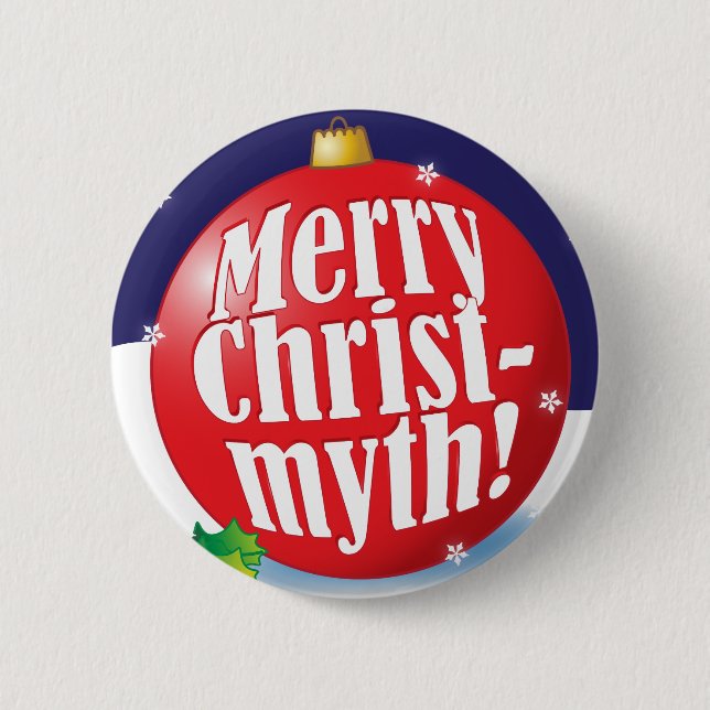Badge Rond 5 Cm Joyeux bouton de Christmyth (Devant)