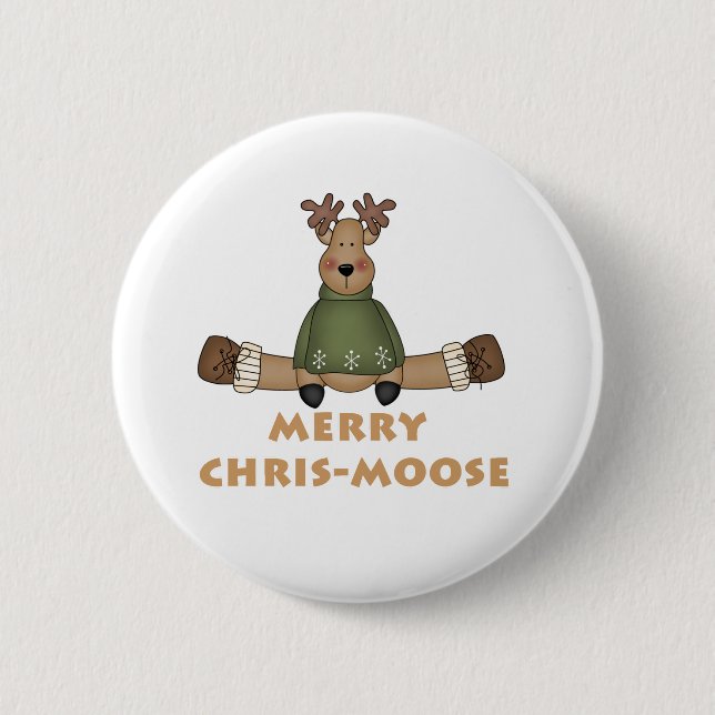 Badge Rond 5 Cm Joyeux Chris-Orignaux (Devant)
