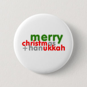 BADGE ROND 5 CM JOYEUX CHRISTMUKKAH
