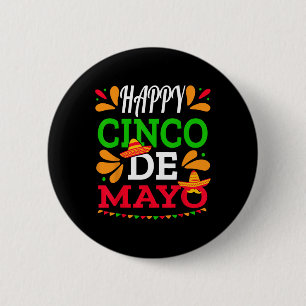 Badge Rond 5 Cm Joyeux Cinco De Mayo Fête Mexicaine 5 De Mayo Homm