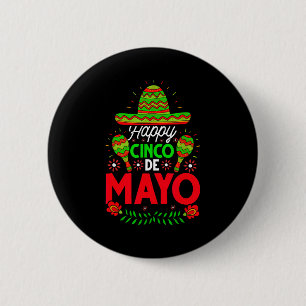 Badge Rond 5 Cm Joyeux cinq mai fête festive fiesta