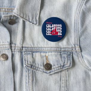Badge Rond 5 Cm Joyeux Columbus Day 2023