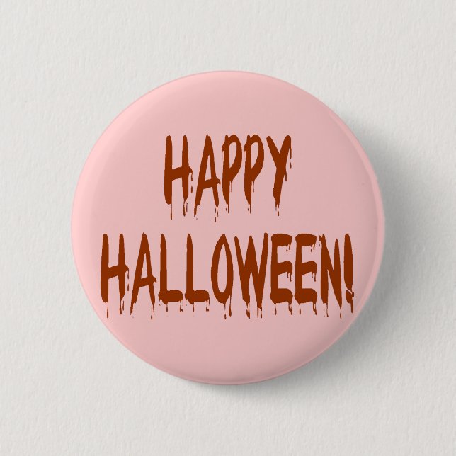 Badge Rond 5 Cm Joyeux Halloween sanglant (Devant)