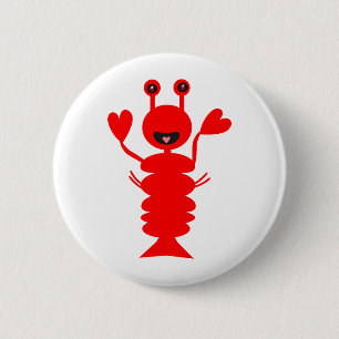 Badge Rond 5 Cm Joyeux homard