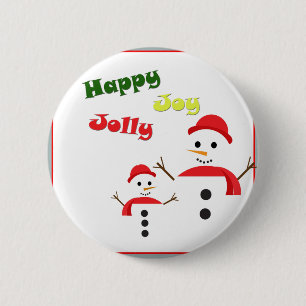 Badge Rond 5 Cm Joyeux Jolly Joy