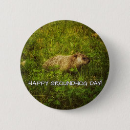 Badge Rond 5 Cm Joyeux Jour de la Marmotte ! bouton