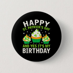 Badge Rond 5 Cm Joyeux Jour de la Saint Patrick Anniversaire Saint