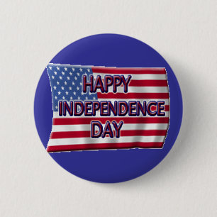 Badge Rond 5 Cm Joyeux Jour de l'Indépendance