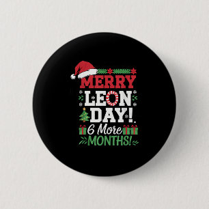 Badge Rond 5 Cm Joyeux Leon Jour Noel à l'envers drôle Coun de Noë
